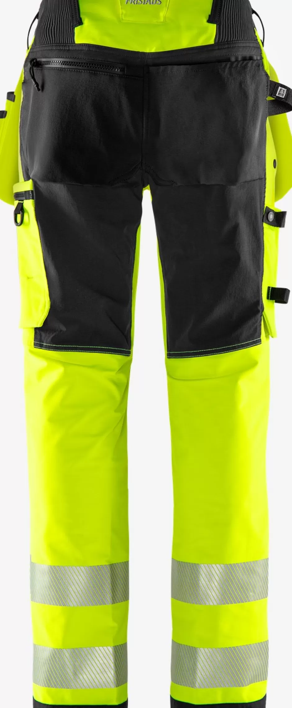 Clearance Fristads HiVis Green Håndværker Stretchbuks Klasse 2 2644 GSTP Hi-Vis Gul/Sort - 196