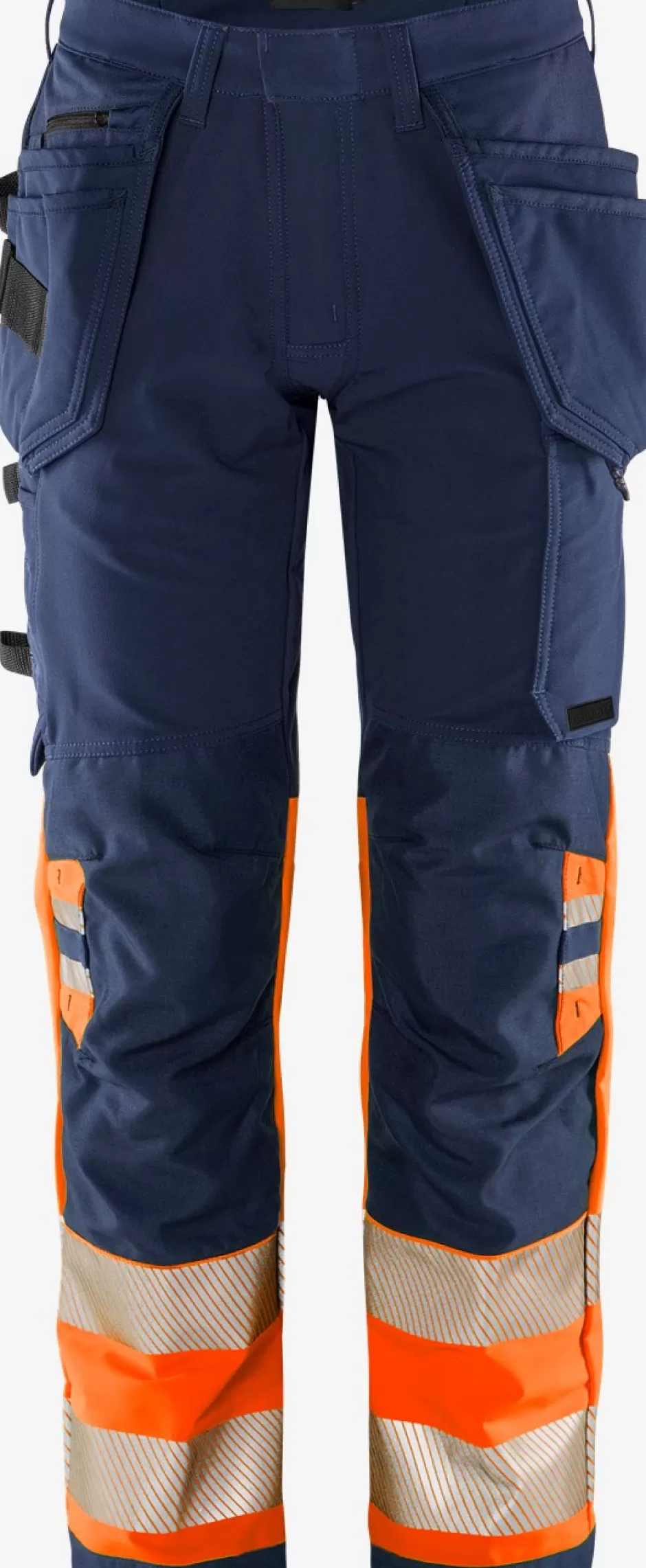 Shop Fristads HiVis Green Håndværker Stretchbukser Klasse 1 2643 GSTP Hi-Vis Orange/Marine - 271