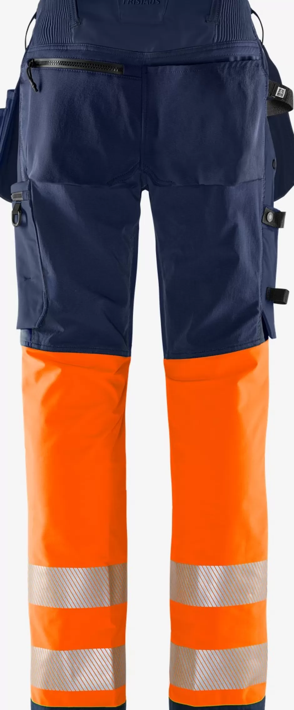 Shop Fristads HiVis Green Håndværker Stretchbukser Klasse 1 2643 GSTP Hi-Vis Orange/Marine - 271