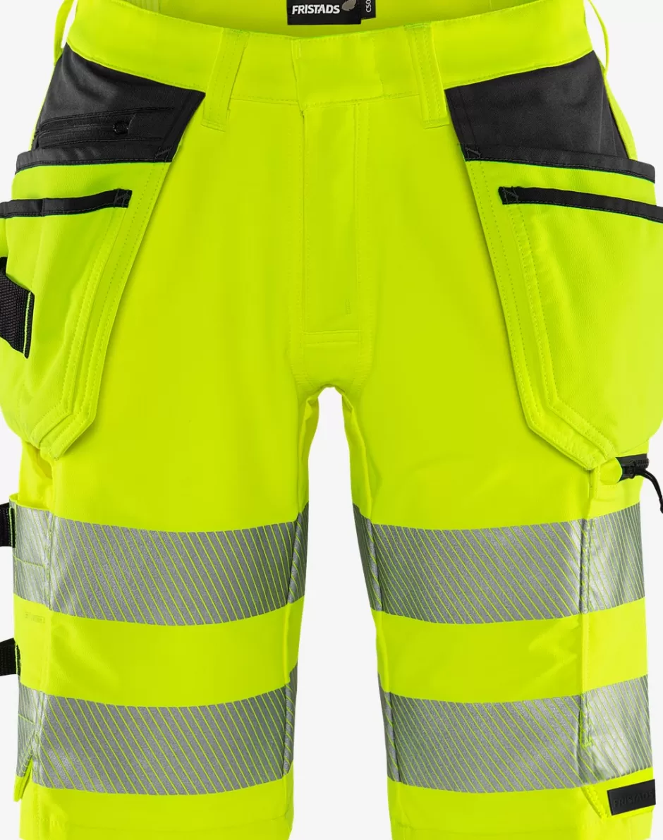 Fashion Fristads HiVis Green Håndværker Stretchshorts Klasse 2 2646 GSTP Hi-Vis Gul/Sort - 196