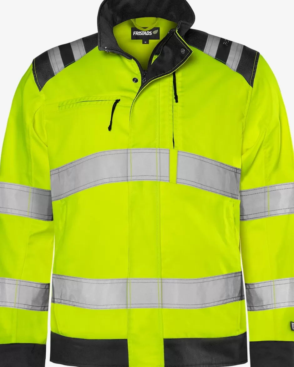 Sale Fristads HiVis Green Jakke Kl.3 4067 GPLU Hi-Vis Gul/Sort - 196