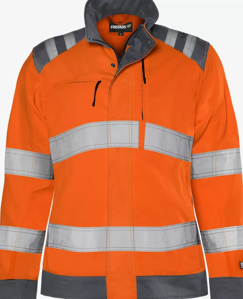 Shop Fristads HiVis Green Jakke Kl.3 Dame 4067 GPLU HiVis Orange/Grå - 286