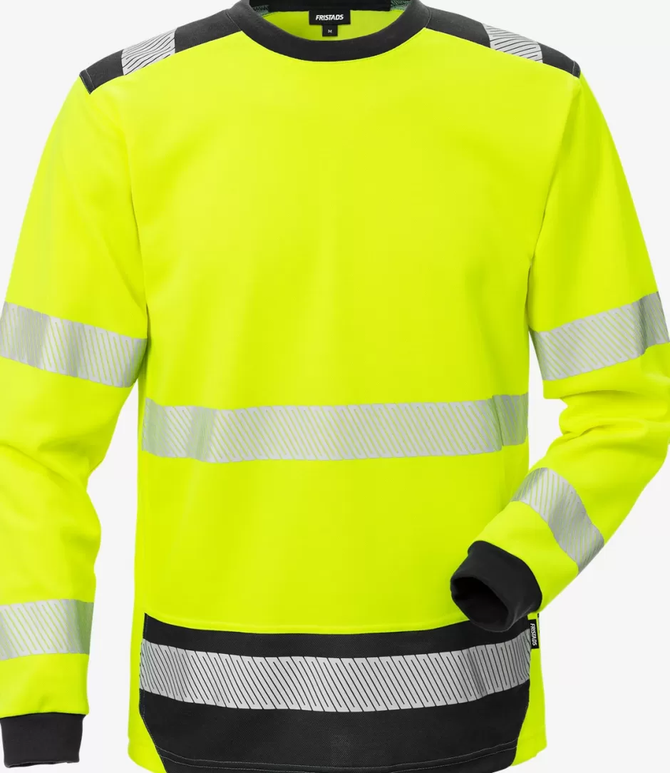 Online Fristads Hi-Vis Langærmet T-shirt Kl 3 7724 THV Hi-Vis Gul/Sort - 196