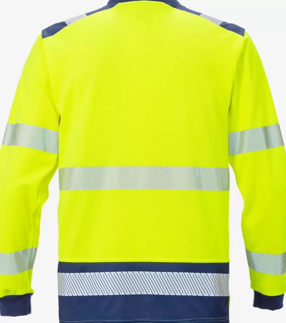 Flash Sale Fristads Hi-Vis Langærmet T-shirt Kl 3 7724 THV Hi-Vis gul/Marine - 171