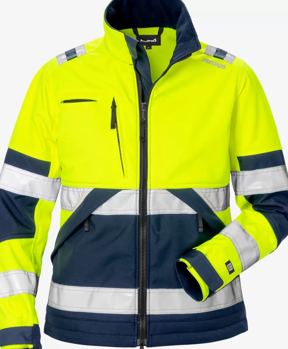 New Fristads HiVis Softshelljakke Dame Kl.2 4183 Hi-Vis gul/Marine - 171