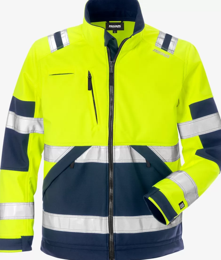 New Fristads HiVis Softshelljakke Kl.2 4083 Hi-Vis gul/Marine - 171