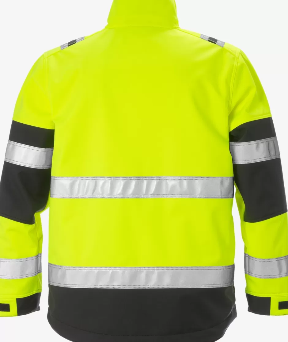 Sale Fristads HiVis Softshelljakke Kl.2 4083 Hi-Vis Gul/Sort - 196