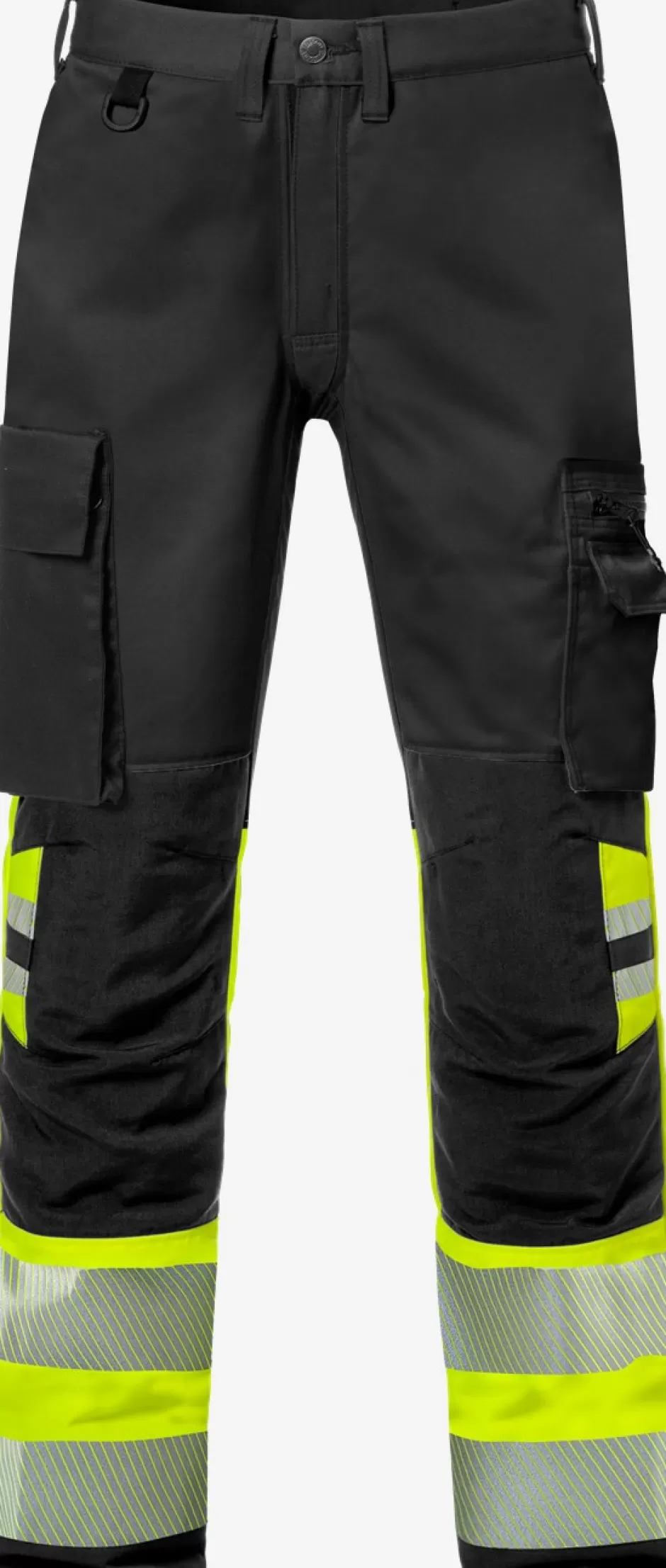 Clearance Fristads HiVis Stretchbukser Kl 1 2705 Hi-Vis Gul/Sort - 196