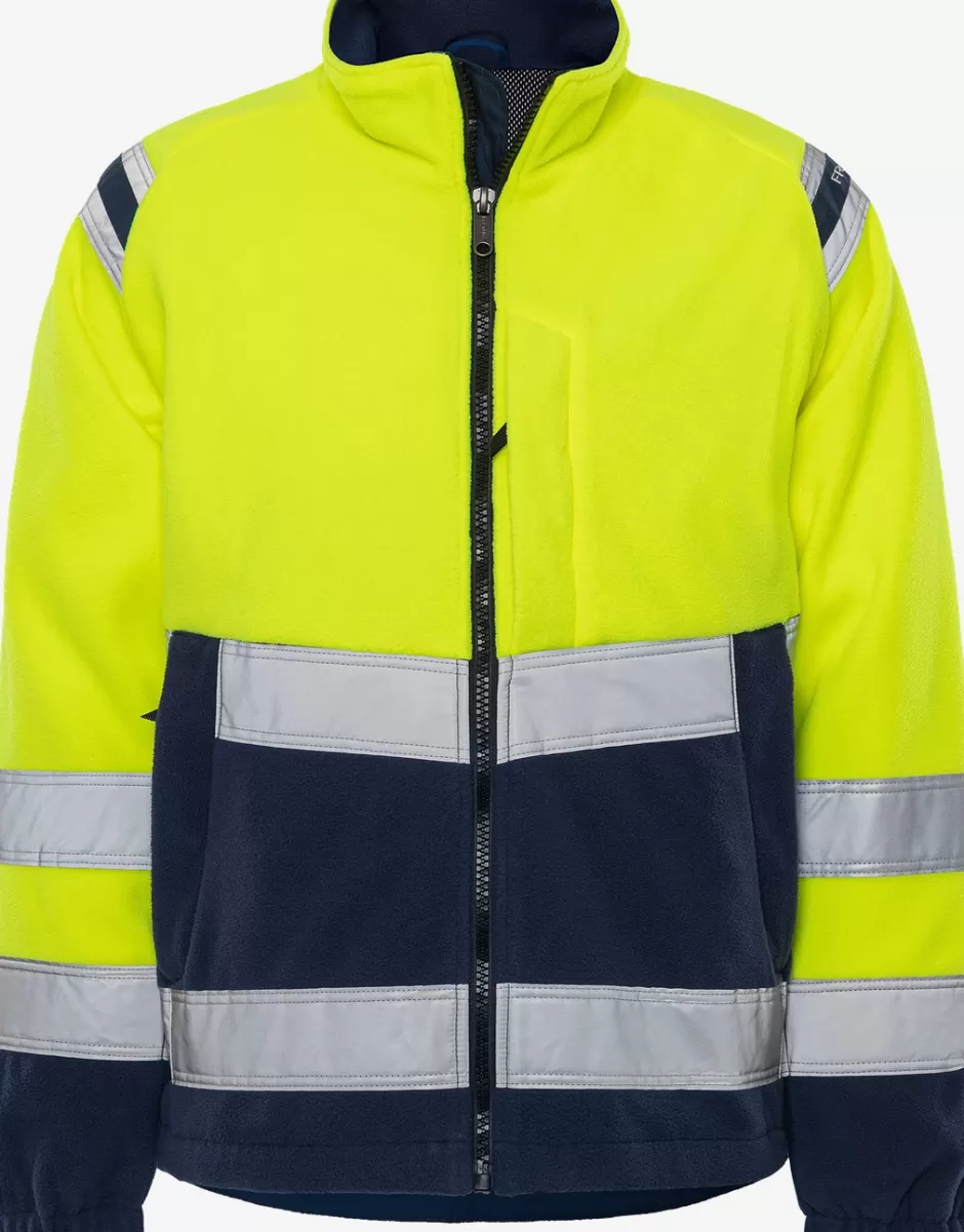 Cheap Fristads HiVis Vindtæt Fleecejakke Kl.3 4041 Hi-Vis gul/Marine - 171