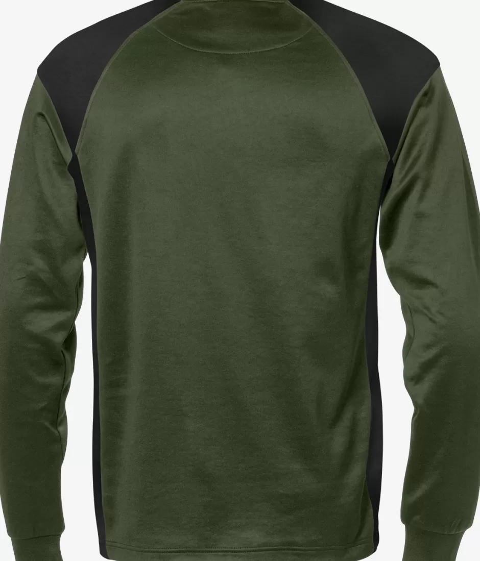 Cheap Fristads Langærmet T-shirt 7071 THV Armygrøn/Sort - 796