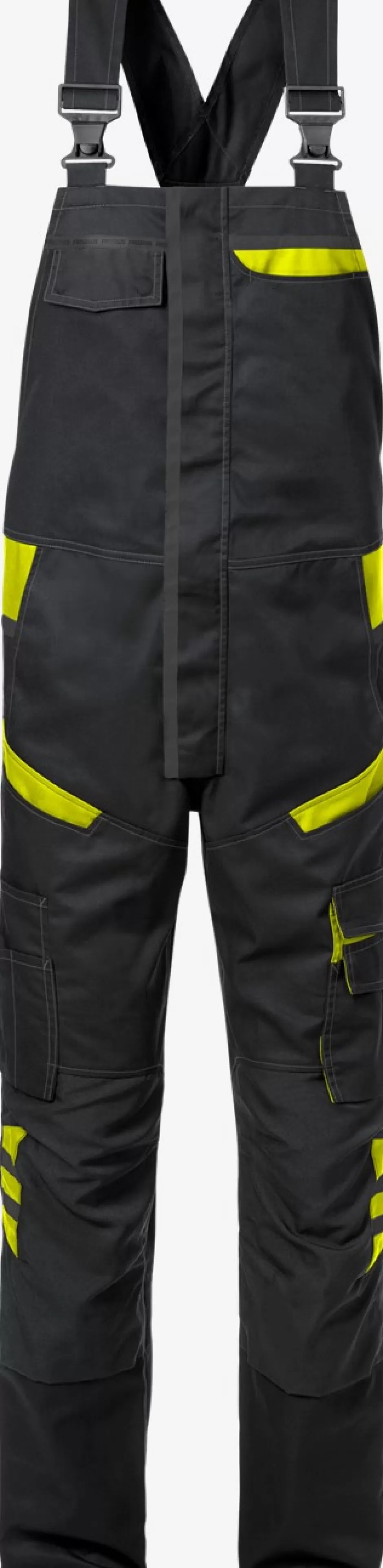 Online Fristads Overalls 1555 Sort/Hi-Vis gul - 982