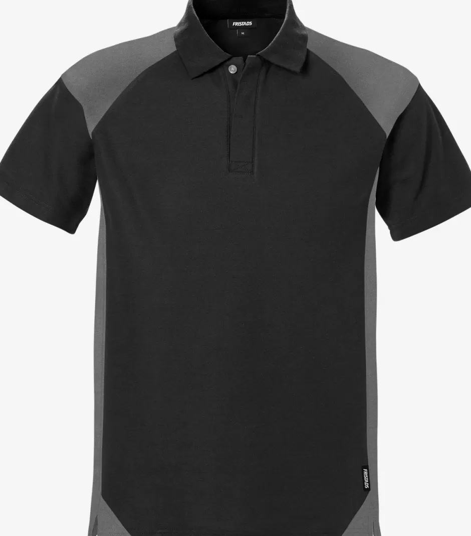 Outlet Fristads Poloshirt, Image Sort/grå - 996