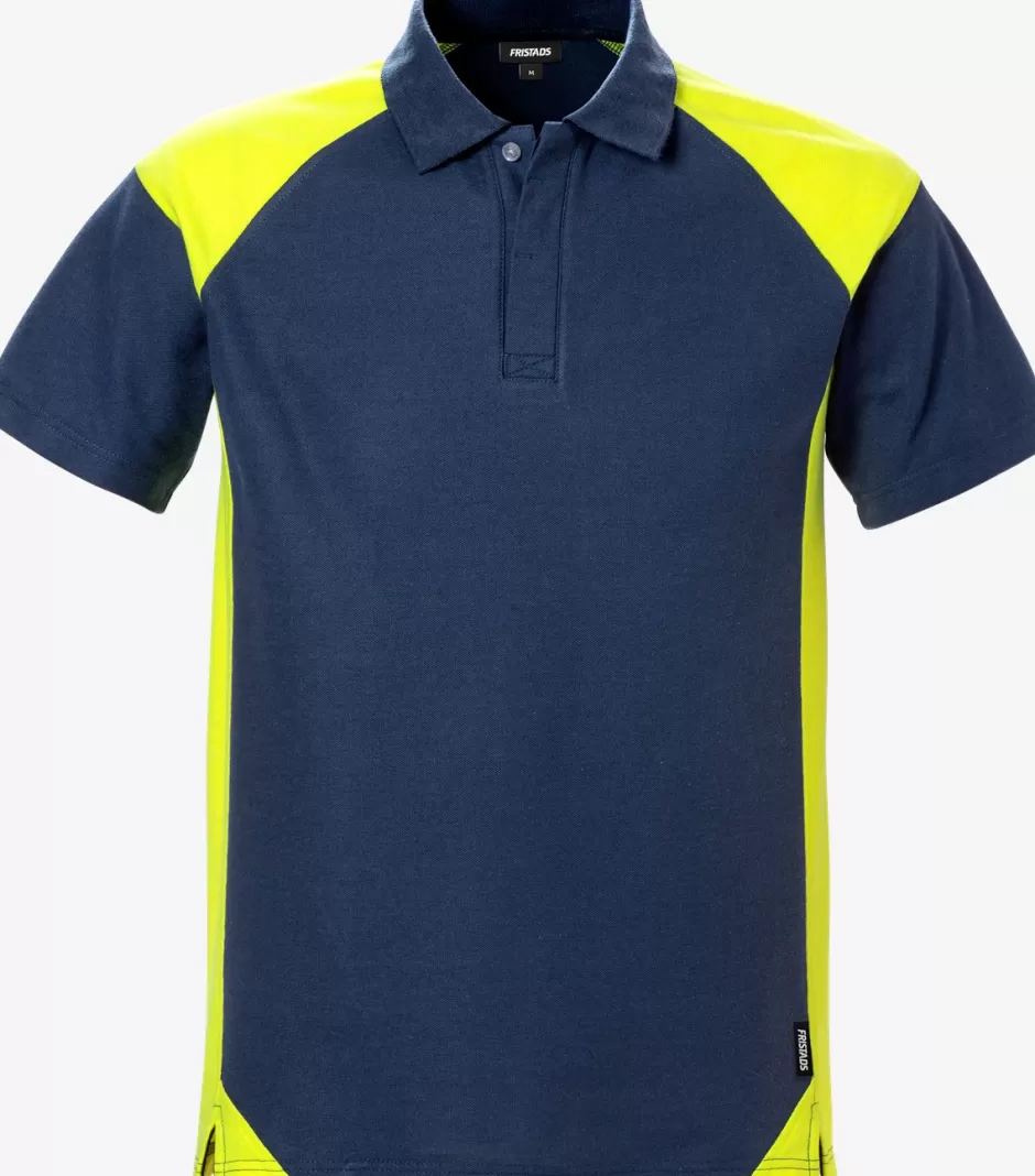 Discount Fristads Poloshirt, Image Marine/Hi-Vis gul - 556