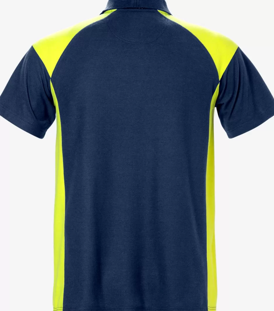 Discount Fristads Poloshirt, Image Marine/Hi-Vis gul - 556