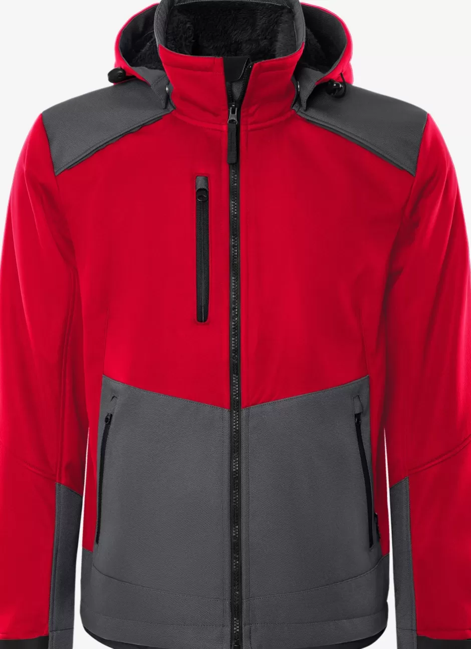 New Fristads Stretch Softshell Vinterjakke 4060 CFJ Rød/Grøn - 387