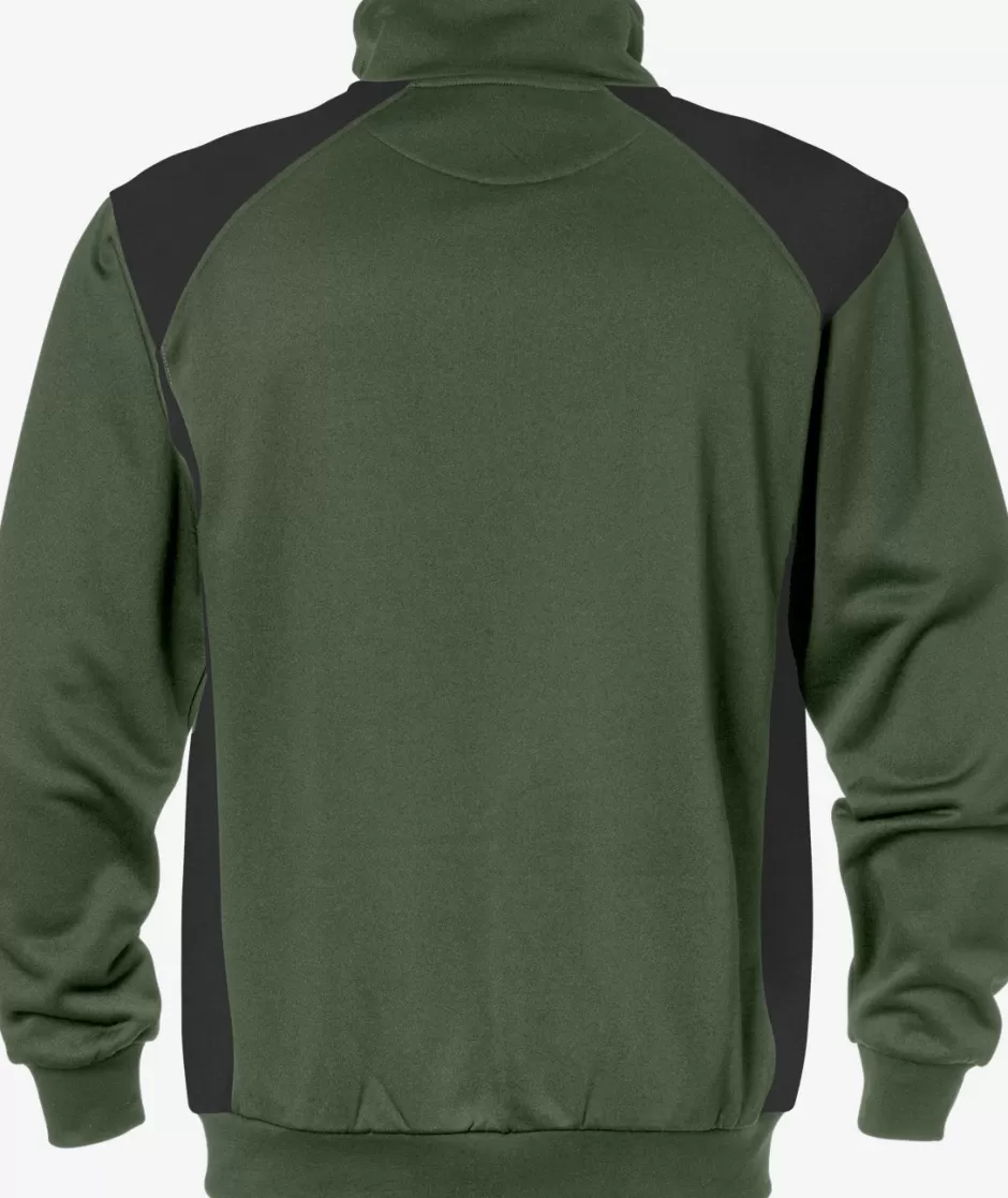 Flash Sale Fristads Sweatshirt 7048 Armygrøn/Sort - 796