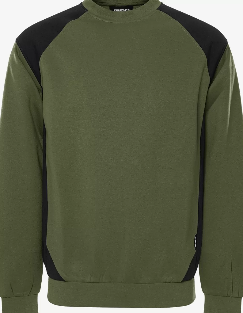 Outlet Fristads Sweatshirt 7148 GSM Armygrøn/Sort - 796