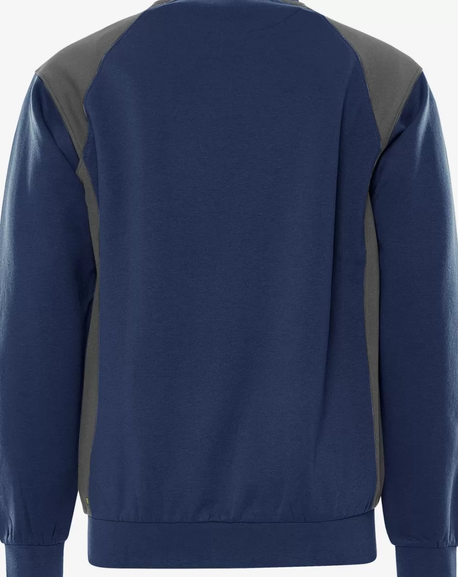 Store Fristads Sweatshirt 7148 GSM Marine/Grå - 586