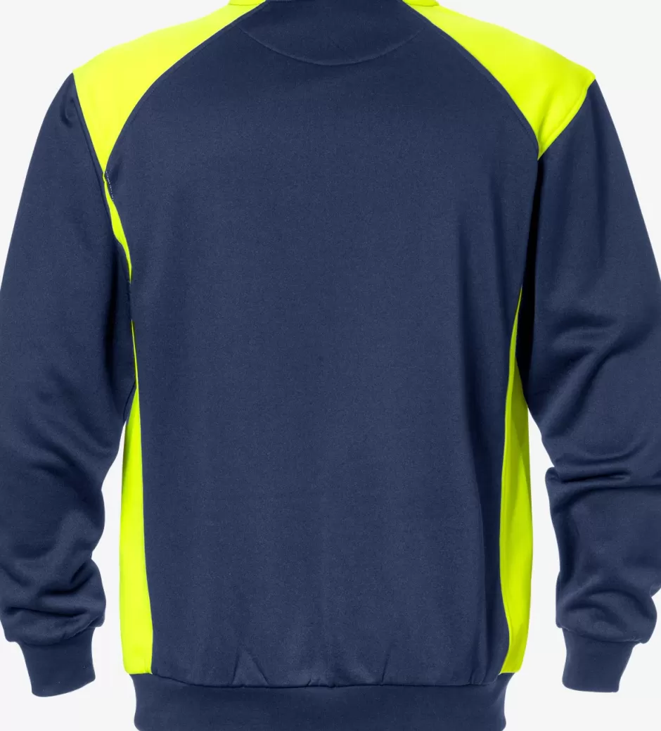 Online Fristads Sweatshirt 7148 SHV Marine/Hi-Vis gul - 556