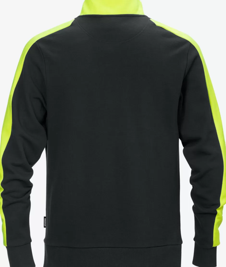 Flash Sale Fristads Sweatshirt Med Kort Lynlås 7449 Sort - 940